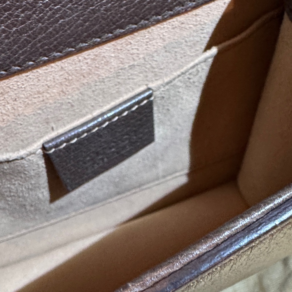 Gucci Totem Crystal Heart Brown Leather Crossbody with Two Straps - Picture 8 of 13